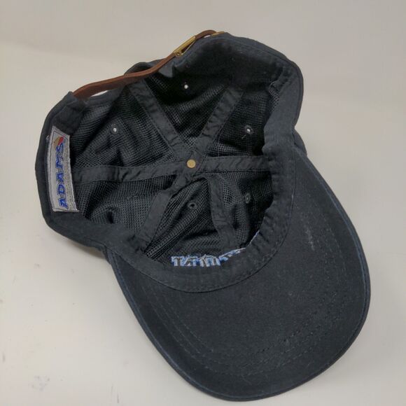 ADAMS Upscale Fashion Headwear Devon Black Strapback Hat Cap Embroidered - Picture 9 of 11